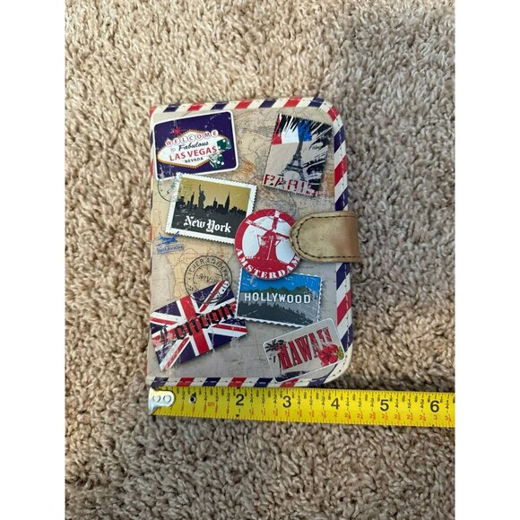 Passport Holder Wallet with Vegas, Paris, New York, Hollywood, Other Map Design - Picture 4 of 6